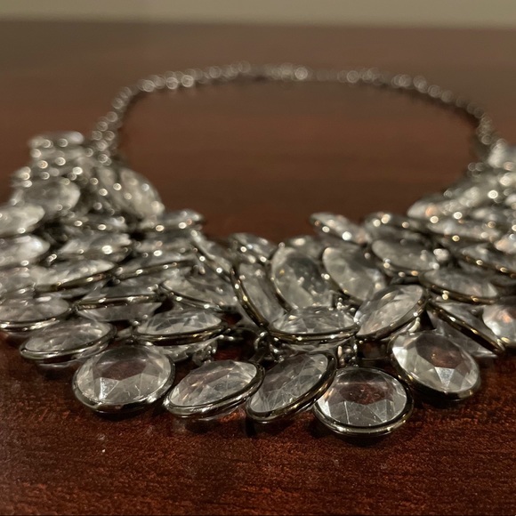 Clear Gem Statement Necklace - Picture 3 of 9